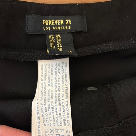 Forever 21 Black Button-Up Women's Micro Skirt suede look​ - Picture 2 of 5